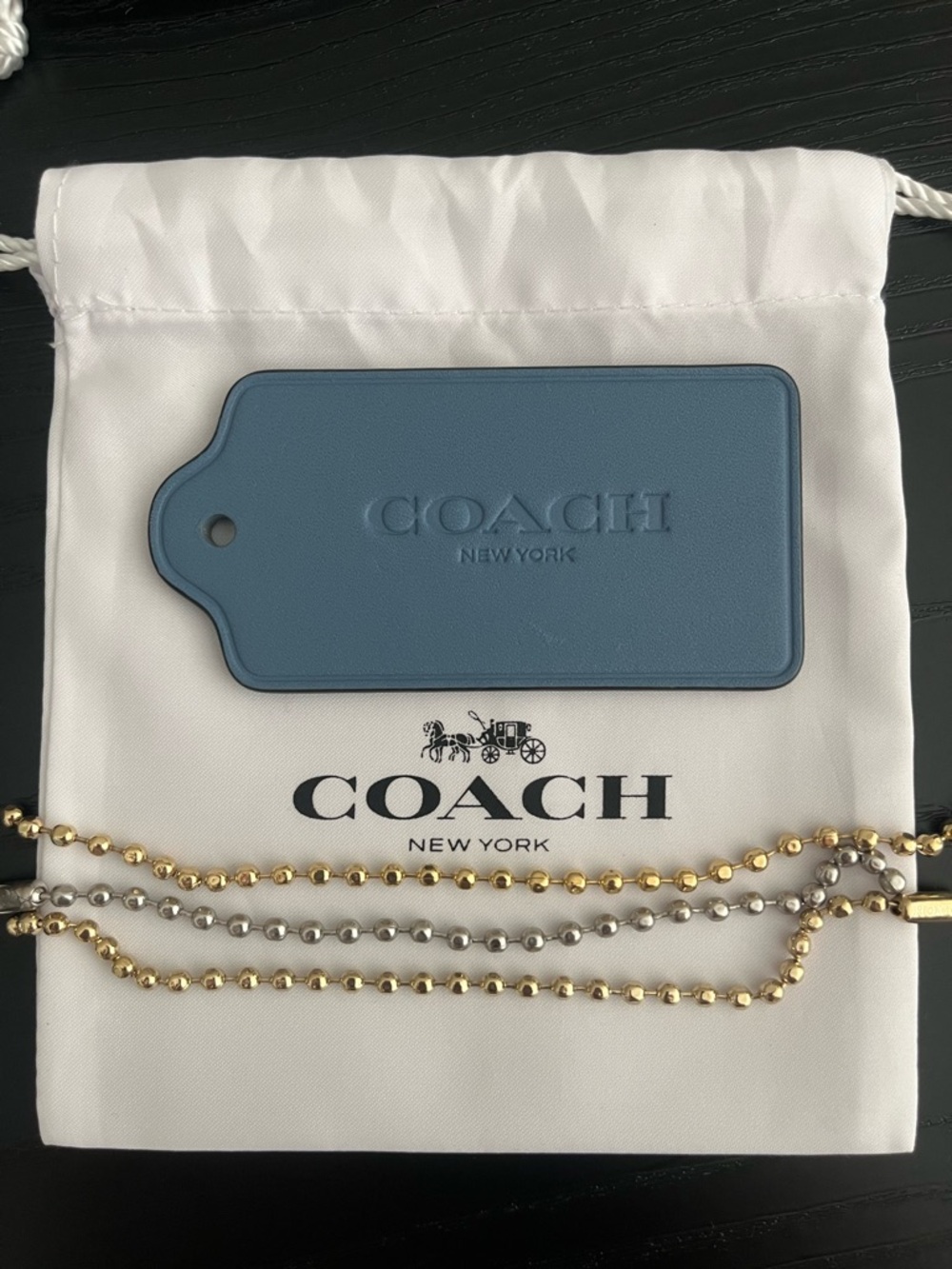 Coach: Large Blue Hangtag